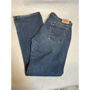 Levis Women's Jeans 515 Nouveau Bootcut Size 16 M Has Distressing and Wear Cute